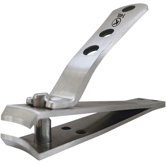 Clipprokohm Toenail Clipper For Thick Nails 4mm Wide Jaw Opening Curved Blades Stainless Steel