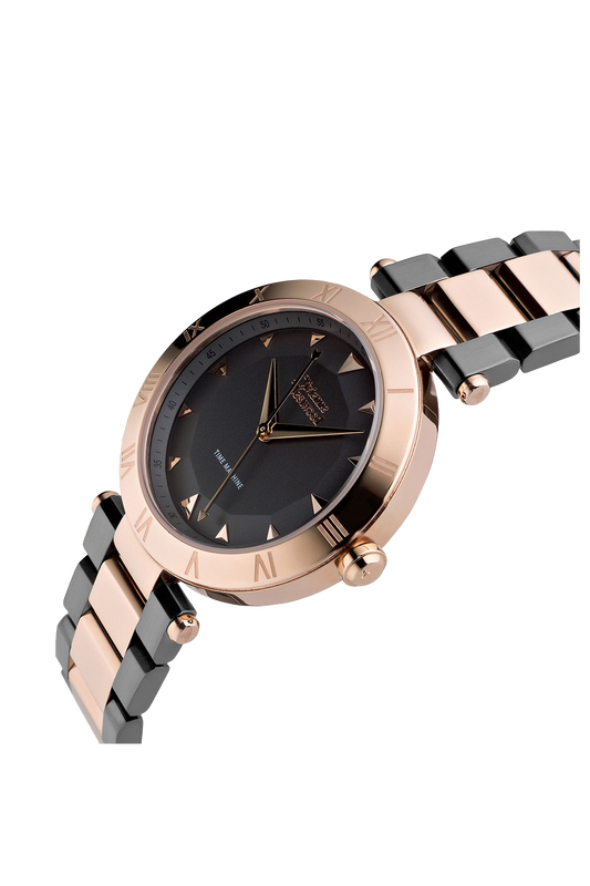 Vivienne Westwood Montagu Black And Rose Gold Tone Ladies Watch